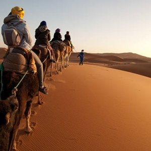 Desert camp in the Moroccan Sahara